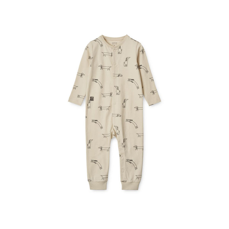 LIEWOOD Birk pyjamas jumpsuit - Dogs / Sandy - Pyjamas Jumpsuits