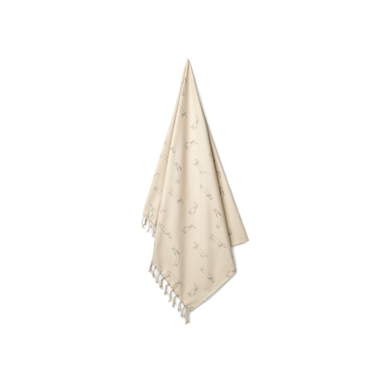 LIEWOOD Mona strandhåndklæde - Dog / Sandy - Håndklæder / Vaskeklude