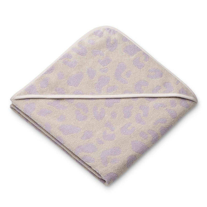 LIEWOOD Louie juniorhåndklæde med hætte - Leo / Misty lilac - Håndklæder / Vaskeklude
