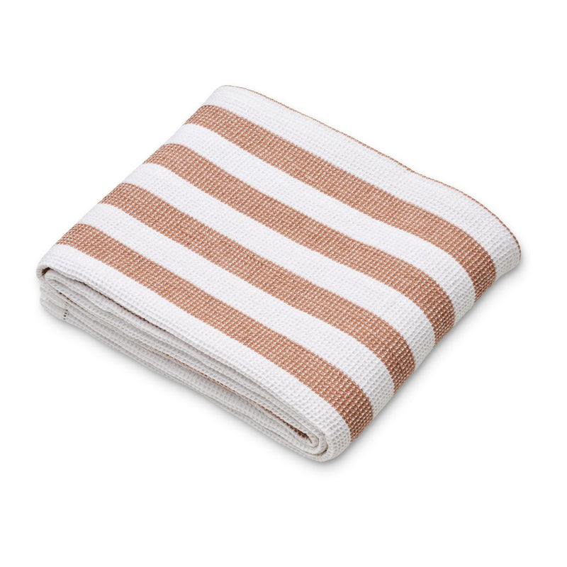 LIEWOOD Macy badehåndklæde - Y/D stripes White / Tuscany rose - Håndklæder / Vaskeklude