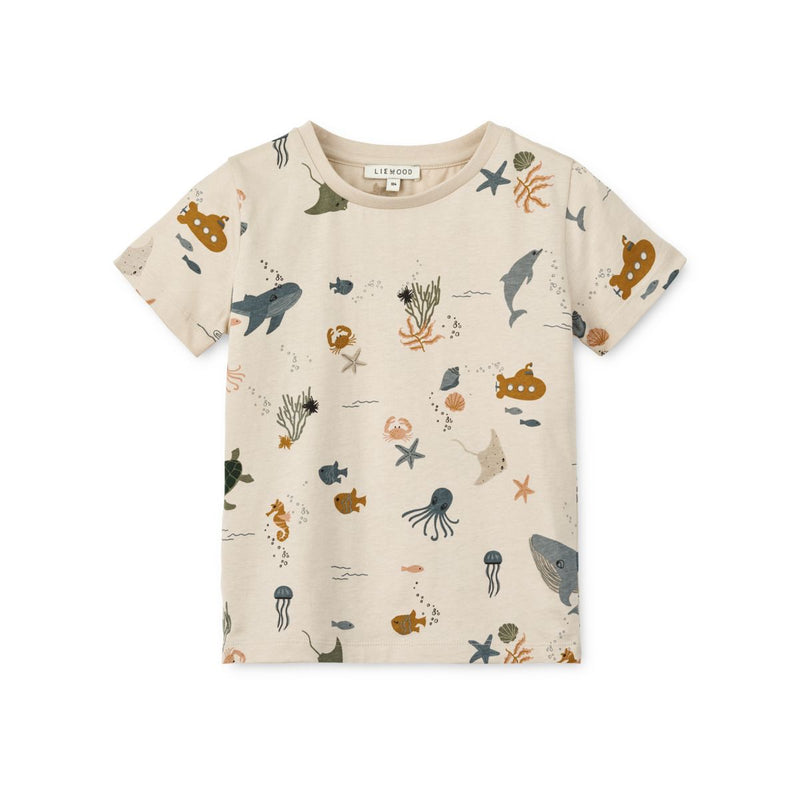 LIEWOOD Baby-T-Shirt Med Print - Sea creature / Sandy - T-shirt